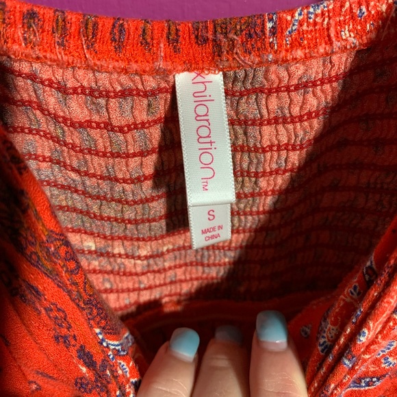 Blood Orange Patterned Dress - Picture 2 of 3